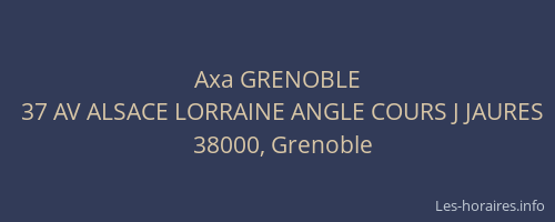 Axa GRENOBLE