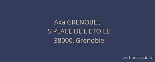 Axa GRENOBLE