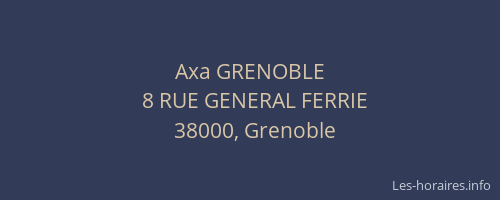 Axa GRENOBLE