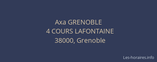 Axa GRENOBLE
