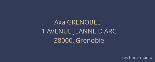 Axa GRENOBLE