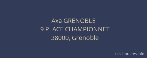 Axa GRENOBLE