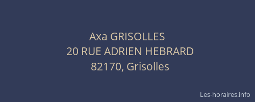 Axa GRISOLLES