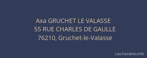Axa GRUCHET LE VALASSE