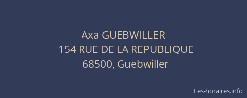 Axa GUEBWILLER