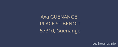 Axa GUENANGE