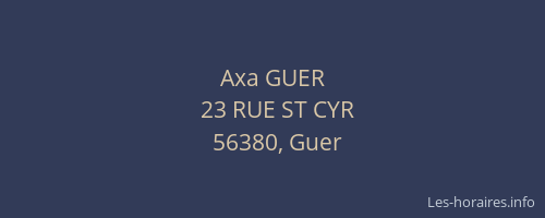 Axa GUER