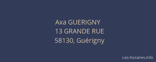 Axa GUERIGNY