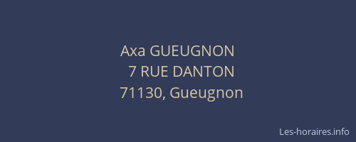 Axa GUEUGNON