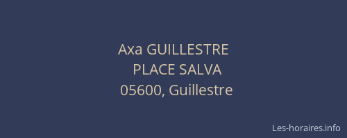 Axa GUILLESTRE
