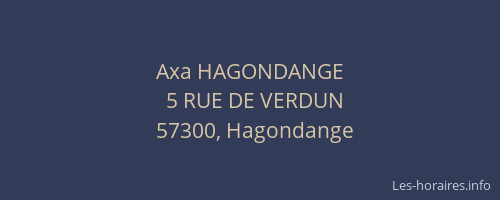 Axa HAGONDANGE