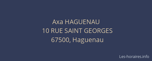 Axa HAGUENAU