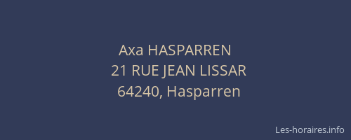 Axa HASPARREN