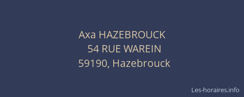 Axa HAZEBROUCK