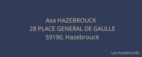Axa HAZEBROUCK
