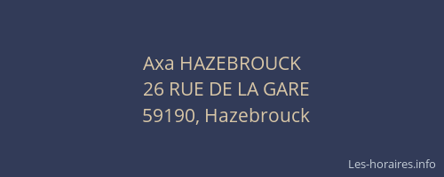Axa HAZEBROUCK