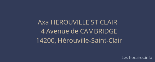 Axa HEROUVILLE ST CLAIR