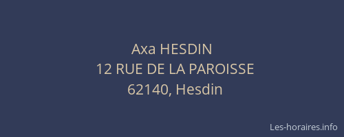 Axa HESDIN