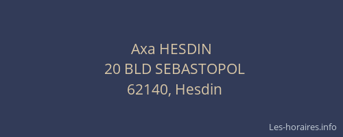 Axa HESDIN