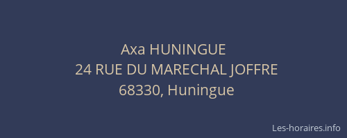 Axa HUNINGUE