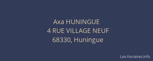 Axa HUNINGUE