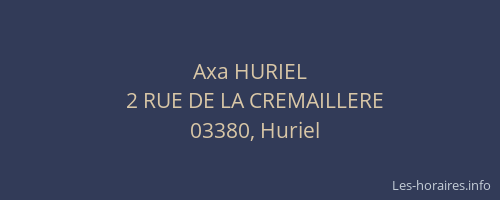 Axa HURIEL