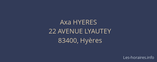 Axa HYERES