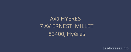 Axa HYERES