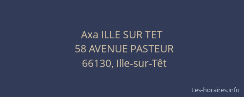 Axa ILLE SUR TET