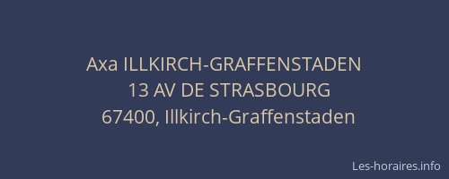 Axa ILLKIRCH-GRAFFENSTADEN