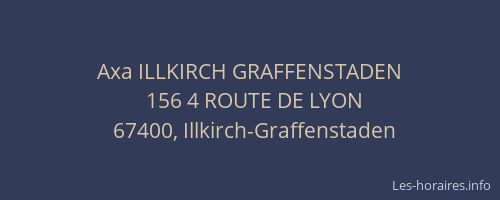 Axa ILLKIRCH GRAFFENSTADEN