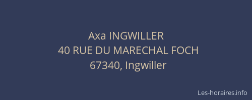 Axa INGWILLER