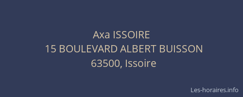 Axa ISSOIRE