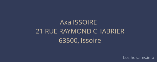 Axa ISSOIRE