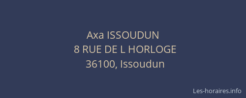 Axa ISSOUDUN