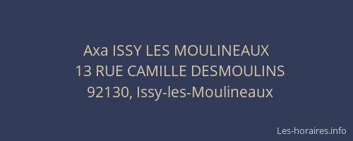 Axa ISSY LES MOULINEAUX