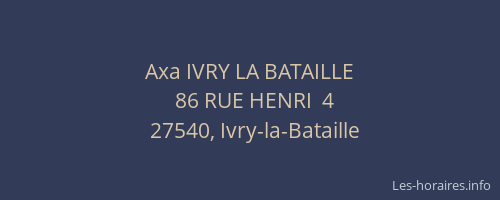 Axa IVRY LA BATAILLE
