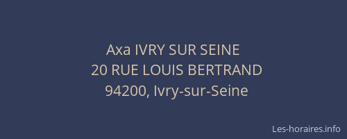 Axa IVRY SUR SEINE