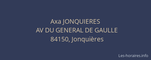 Axa JONQUIERES
