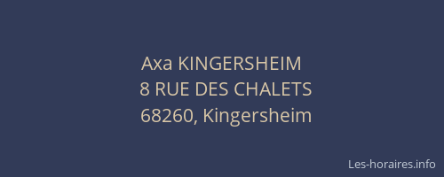 Axa KINGERSHEIM