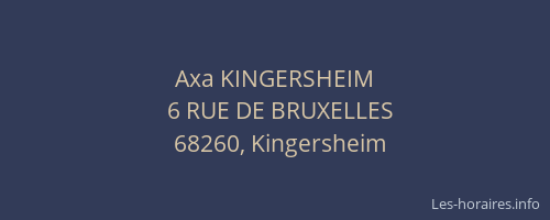 Axa KINGERSHEIM