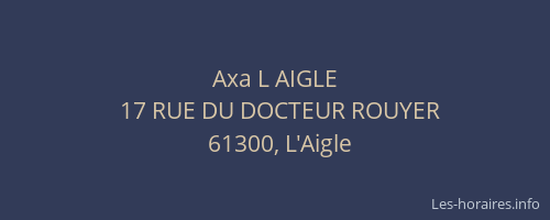 Axa L AIGLE
