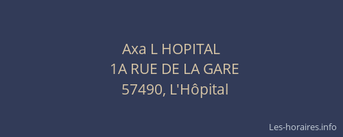 Axa L HOPITAL