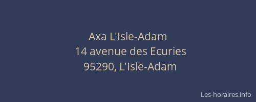 Axa L'Isle-Adam