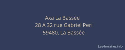 Axa La Bassée