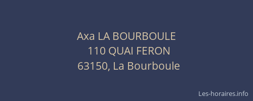 Axa LA BOURBOULE