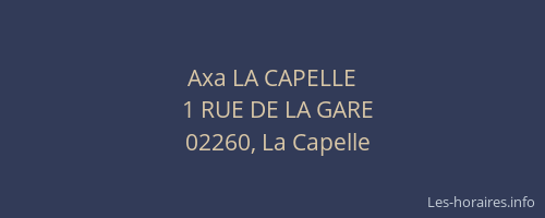Axa LA CAPELLE