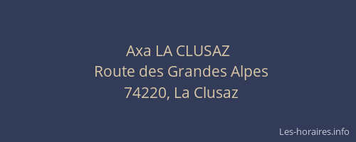 Axa LA CLUSAZ