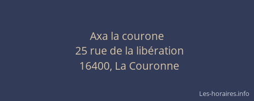 Axa la courone