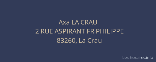 Axa LA CRAU